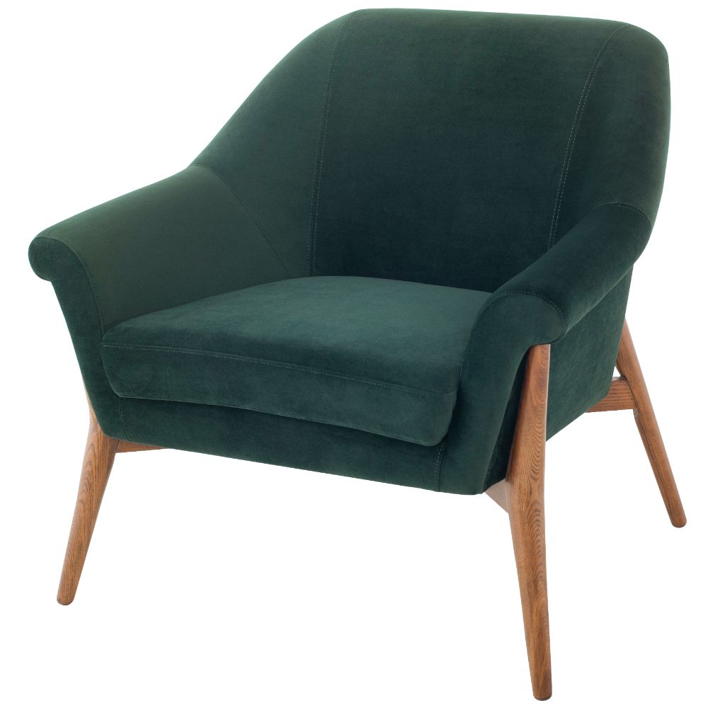 Nuevo HGSC179 CHARLIZE OCCASIONAL CHAIR in EMERALD GREEN